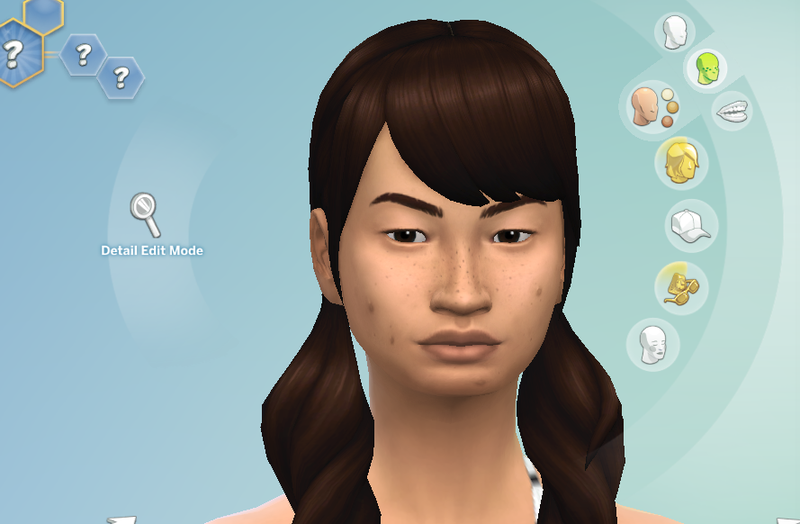 Acne scars are a pretty fun new skin detail.